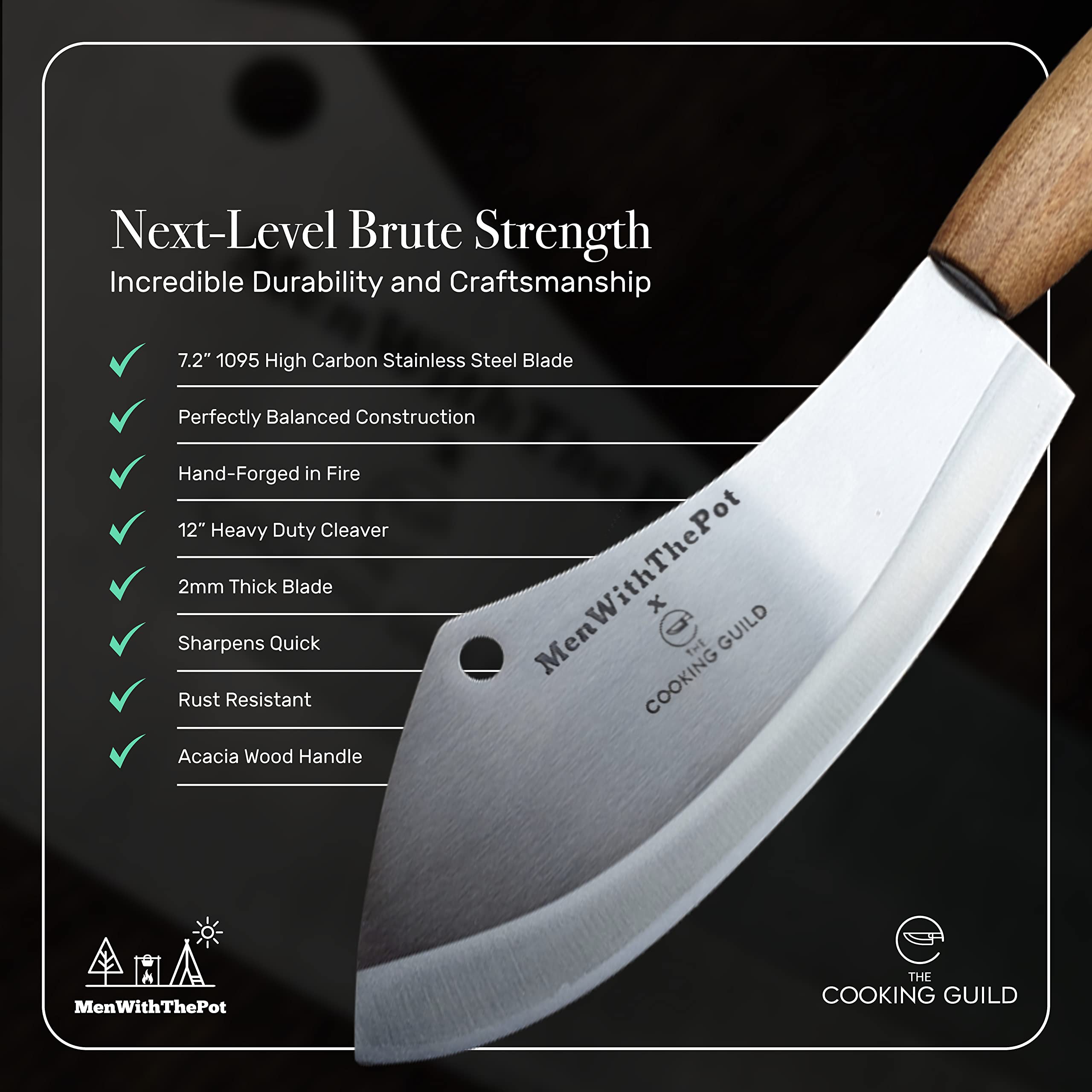 Amazon.com: The Cooking Guild x MenWithThePot - Cuchillo de